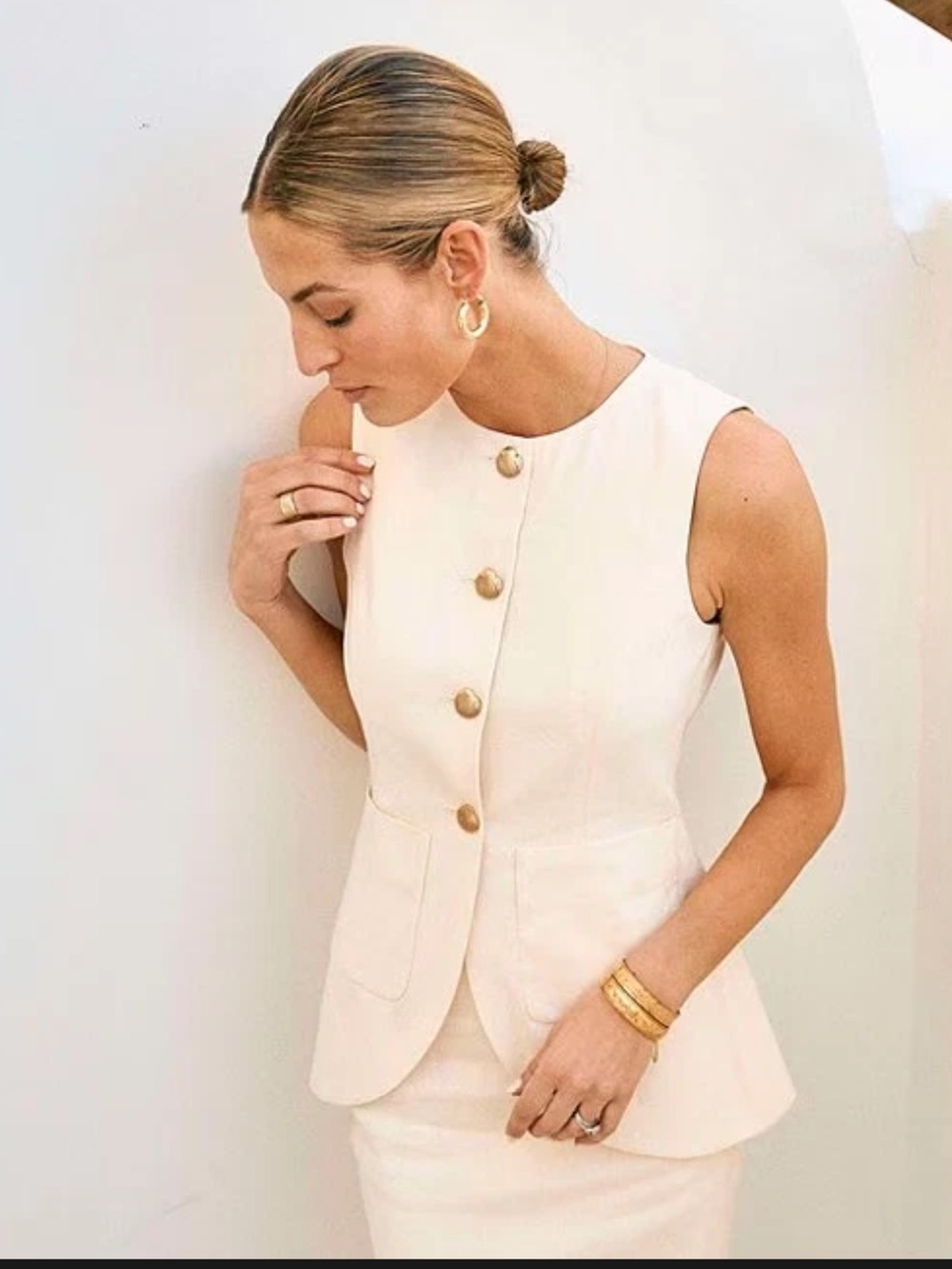 Antonio Melani M.G. Style x Sophia linen blend vest
